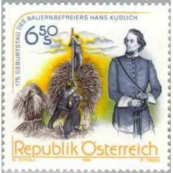 1 عدد تمبر صدمین سال تولد هانس کودلیچ - فعال سیاسی - اتریش 1998