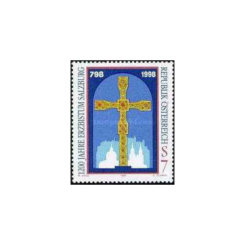 1 عدد تمبر 1200مین سال بنیانگذاری اسقف سالزبورگ - اتریش 1998