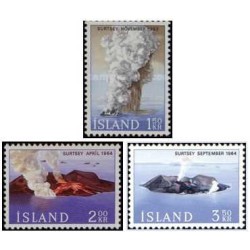 3 عدد  تمبر جزیره آتشفشانی سورتسی - ایسلند 1965
