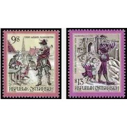 2 عدد تمبر افسانه ها و داستانها  - اتریش 1998 قیمت 4.5 دلار