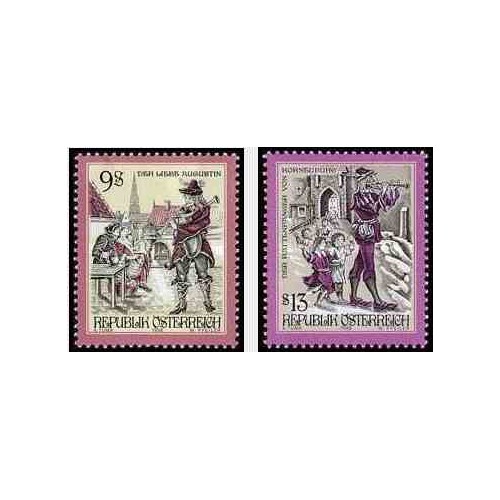 2 عدد تمبر افسانه ها و داستانها  - اتریش 1998 قیمت 4.5 دلار