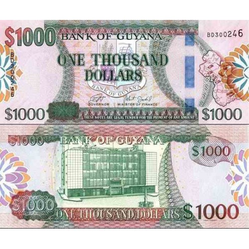 اسکناس 1000 دلار - گویانا 2019 سفارشی