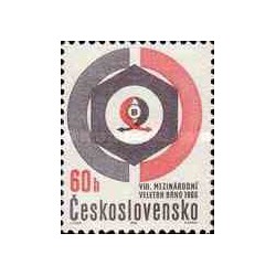 1 عدد تمبر نمایشگاه بین المللی برونو - چک اسلواکی 1966