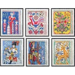 6 عدد تمبر یونسکو - هنر سنتی - چک اسلواکی 1963 قیمت 7.3 دلار