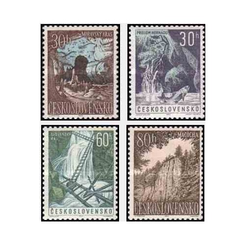 4 عدد تمبر مناظر طبیعی - چک اسلواکی 1963 قیمت 3.5 دلار
