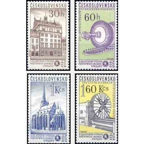 4 عدد تمبر نمایشگاه تمبر و آثار اسکودا - چک اسلواکی 1959 4 عدد تمبر نمایشگاه تمبر و آثار اسکودا - چک اسلواکی 1959