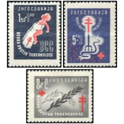 3 عدد  تمبر مبارزه با سل - یوگوسلاوی 1948