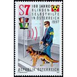 1 عدد تمبر صدمین سال خدمات خود راهنما برای نابینایان - اتریش 1997