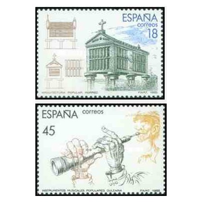 2 عدد تمبر توریسم - اسپانیا 1988