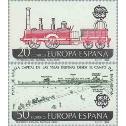 2 عدد تمبر مشترک اروپا - Eropa Cept- حمل و نقل و ارتباطات - اسپانیا 1988