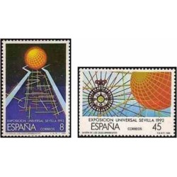 2 عدد تمبر اکسپو 92 سویل - اسپانیا 1988