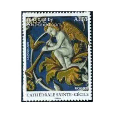 1 عدد تمبر کلیسای سنت سیسیلیا  - هنر مذهبی - خودچسب - فرانسه 2009 قیمت 4 یورو