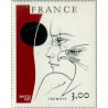 1 عدد تمبر هنر مدرن - نقاشی اثر پی یر  ترمویر - چهره عقاب - فرانسه 1977