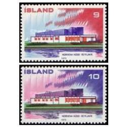 2 عدد  تمبر  خانه نوردیک در ریکیاویک - ایسلند 1973