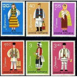 6 عدد تمبر لباسهای محلی - رومانی 1979