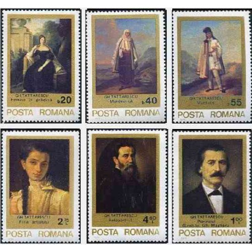 6 عدد تمبر تابلوهای نقاشی اثر گئورگ تاتارسکیو - رومانی 1979