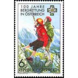 1 عدد تمبر صدمین سال خدمات امداد و نجات کوهستان - اتریش 1996