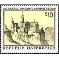 1 عدد تمبر 300مین سال مرگ گئورگ ماتئوس ویشر - نقشه بردار - اتریش 1996