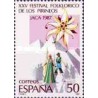 1 عدد تمبر 25مین سال فستیوال سنتی در پیرنه - اسپانیا 1987