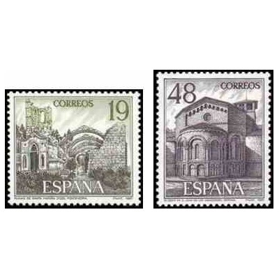 2 عدد تمبر مناظر - اسپانیا 1987