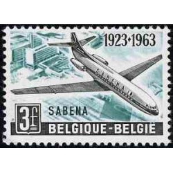 1 عدد تمبر چهلمین سال شرکت هوائی سابنا - بلژیک 1963