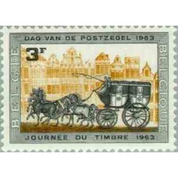 1 عدد تمبر روز تمبر - بلژیک 1963