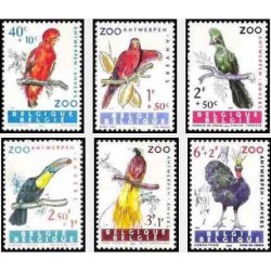 6 عدد تمبر پرندگان عجیب و غریب -  بلژیک 1962
