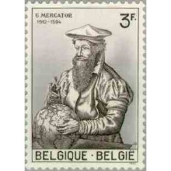 1 عدد تمبر 450مین سال تولد مرکاتور - کارتوگرافر-  بلژیک 1962