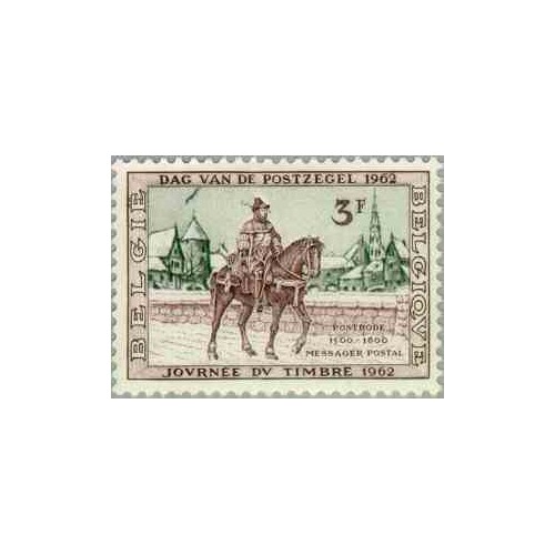 1 عدد تمبر روز تمبر - بلژیک 1962