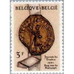 1 عدد تمبر روز تمبر - بلژیک 1961