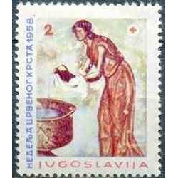 1 عدد تمبر صلیب سرخ - یوگوسلاوی 1958