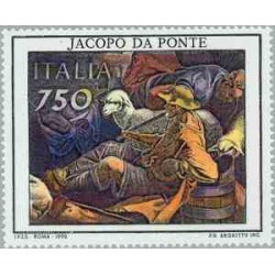 1 عدد تمبر 400مین سال مرگ جاکوپو پومنه - نقاش - ایتالیا 1992