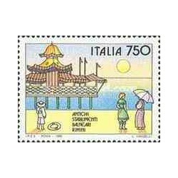 1 عدد تمبر تفرجگاههای ساحلی - ریمینی - ایتالیا 1992