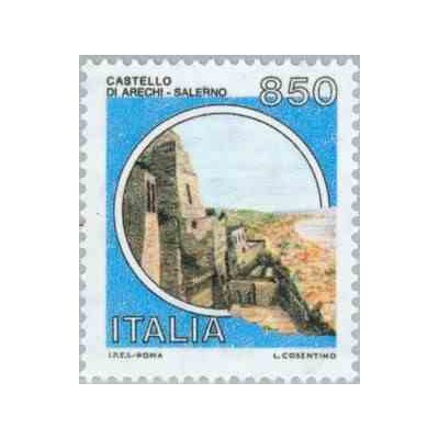 1 عدد تمبر سری پستی قلعه ها - ایتالیا 1992