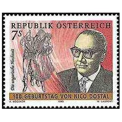 1 عدد تمبر یادبود نیکو دوستال - آهنگساز فیلم و اپرا - اتریش 1995