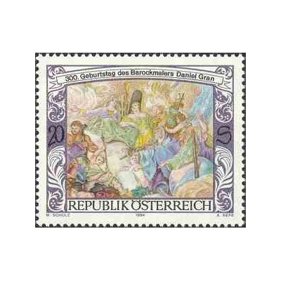 1 عدد تمبر 300مین سال تولد دنیل گرن- نقاش - اتریش 1994 قیمت 3.2 دلار