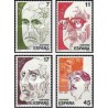 4 عدد تمبر چهره های سرشناس  -اسپانیا 1986