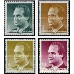 4 عدد تمبر سری پستی پادشاه خوان کارلوس اول - اسپانیا 1986