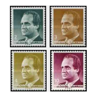 4 عدد تمبر سری پستی پادشاه خوان کارلوس اول - اسپانیا 1986