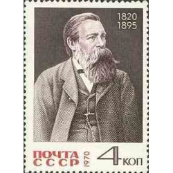 1 عدد تمبر 150مین سالگرد تولد فردریش انگلس - فیلسوف - شوروی 1970