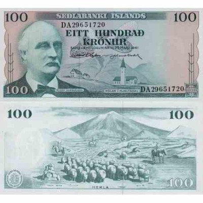 اسکناس 100 کرون - ایسلند 1961