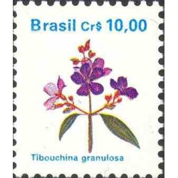 1 عدد تمبر سری پستی گلها - برزیل 1990