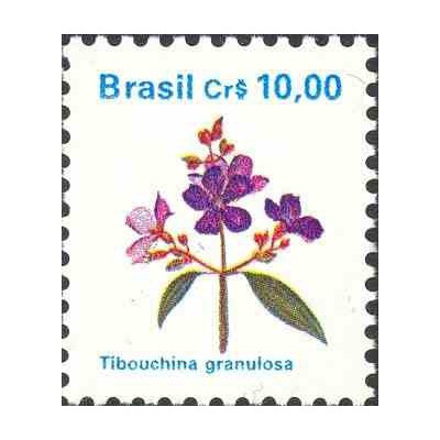 1 عدد تمبر سری پستی گلها - برزیل 1990