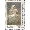 1 عدد تمبر روز مادر - تابلو نقاشی - برزیل 1968