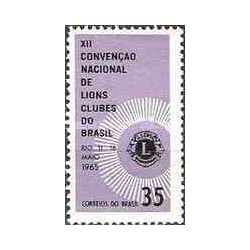 1 عدد تمبر انجمن ملی باشگاههای لاینز برزیل  - برزیل 1965