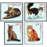 4 عدد تمبر حیوانات اهلی - گربه ها - چین 2013