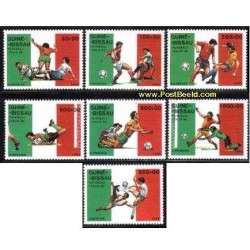 7 عدد تمبر جام جهانی ایتالیا - گینه بیسائو 1989