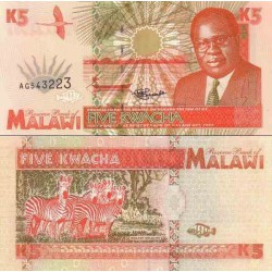 اسکناس 5 کواچا - مالاوی 1995