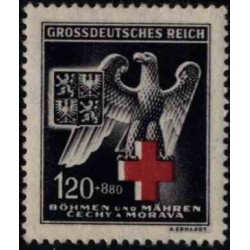 1 عدد تمبر صلیب سرخ - بوهمیا و موراویا 1943