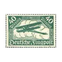 1 عدد تمبر از سری پستی هوائی - 40 فنیک  - رایش آلمان 1919